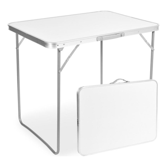 Mesa Con Patas Plegables 80x60x70cm Blanca Northwest