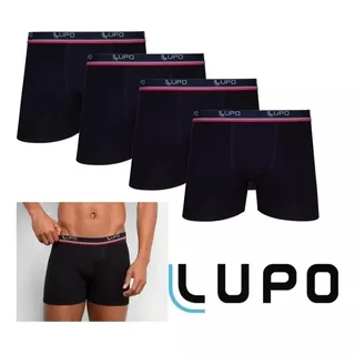 Kit 4 Cuecas Boxer Lupo Em Algodão Masculina Cotton Original