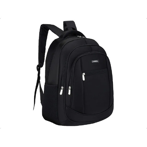 Mochila Porta Notebook Forest Calidad Alcolchada Resistente Color Negro