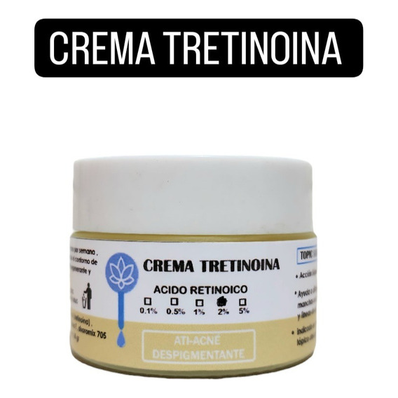 Crema Tretinoina 0.1% Acne Activo Secuelas Arrugas Secuelas