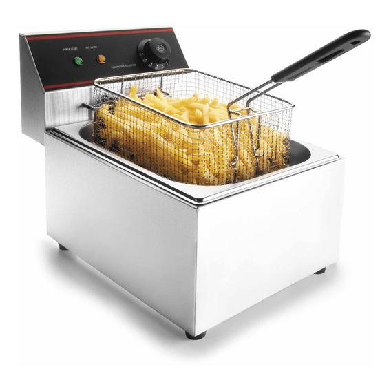 Freidora Electrica 8 Litros Papa Frita Pollo Broaster Acero