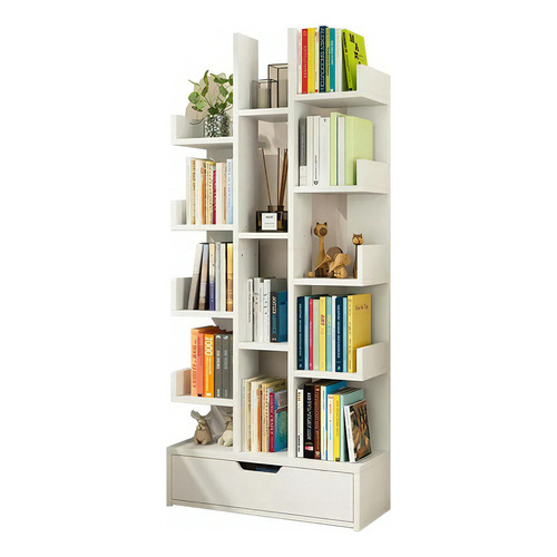 Librero Organizador Moderno Minimalista Decoración Color Blanco