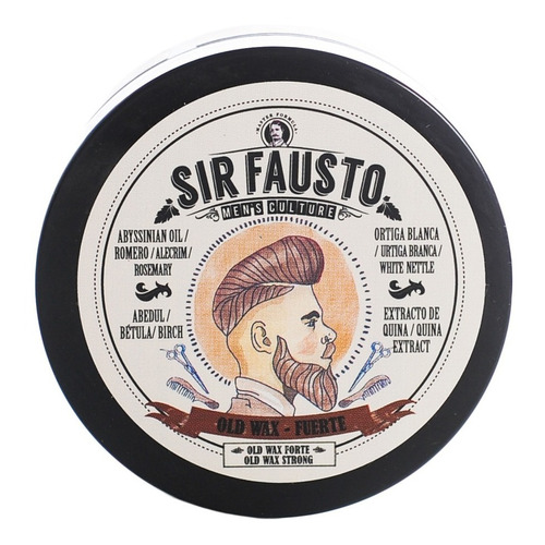 Sir Fausto Men's Cultura Old Wax Cera Fijación Fuerte 100ml