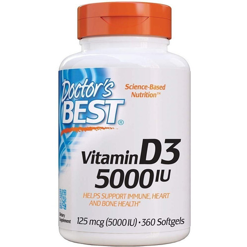 Vitamina D3 Ayuda Corazon Huesos 5,000iu 360 Tabletas Eg D03 Sabor Sin Sabor