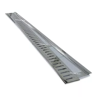 10 Ralo Linear 10x100 Grelha Inox Polido C/ Suporte E Tela