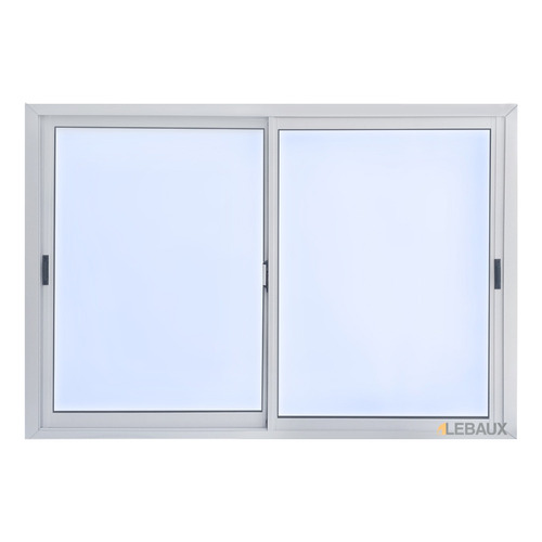 Ventana Corrediza Aluminio Herrero Vidrio 4mm 120x80 Color Blanco