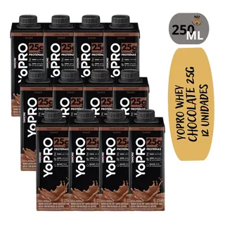 Yopro Danone Whey 250ml 25g Proteína - 12 Unidades Chocolate