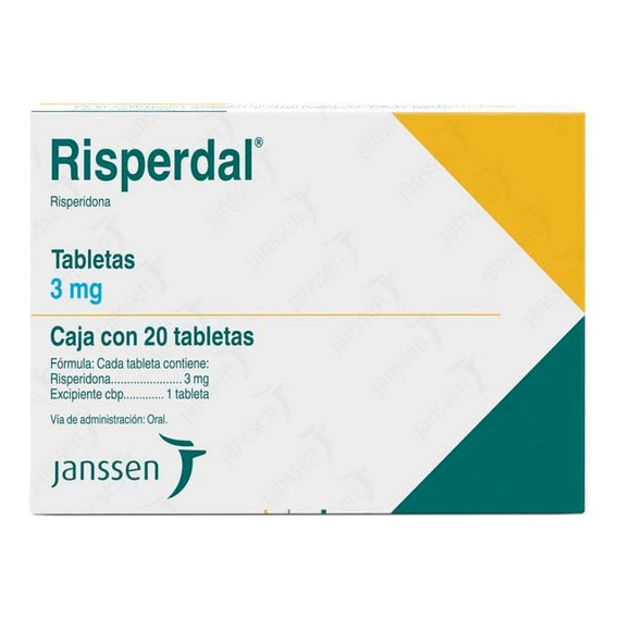 Risperdal Risperidona 3 Mg Con 20 Tabletas