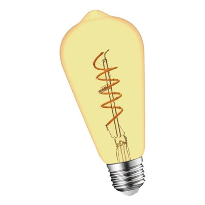 Lampara Led Filamento St64 Soft 4w E27 Gold Spiral Luzdesing
