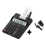 Calculadora De Rollo Casio Hr170rc Mas Adaptador Incluido Color Negra