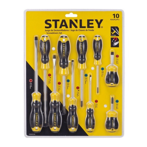 Juego Destornilladores X 10 Piezas Stanley Stmt66676-840