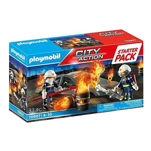 Figura Armable Playmobil City Action Simulacro De Incendio 33 Piezas 3+