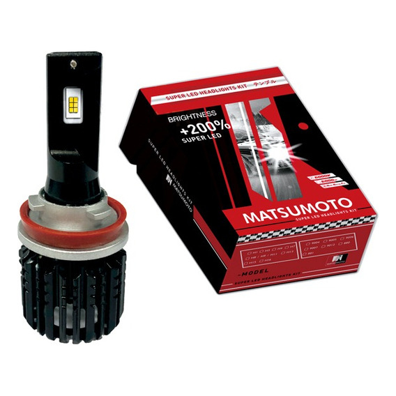 Kit Ampolletas Led H8 / H11 Matsumoto 12.000 Lm Diseño Nano