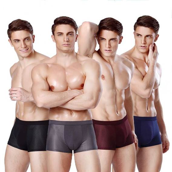 Boxer Miveni Tejido De Seda De Hielo Para Hombre 4 Piezas