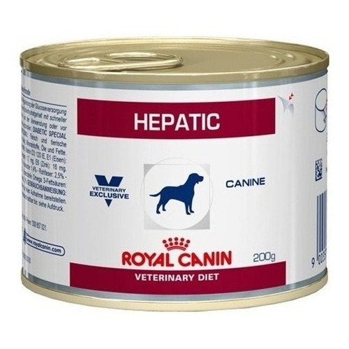 Alimento Royal Canin Health Nutrition Hepatic para perro adulto de raza pequeña, mediana y grande sabor mix en lata de 200g