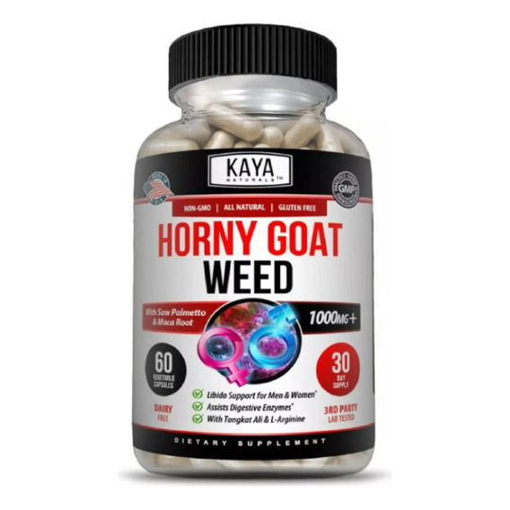 Horny Goat Weed 1000mg Libido Ambos Sexos Power 60 Americano