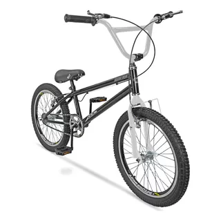Bicicleta Bmx Aro 20 Dks Cross Pro Aero Freio V-brake Cor Preto E Branco