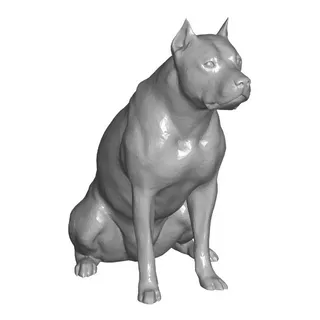 Estatua Figura Perro Pitbull Terrier Decoración Caba