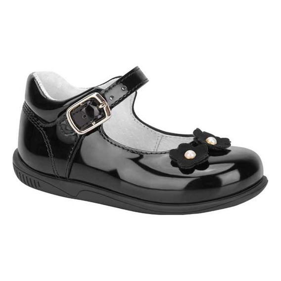 Bota Escolar Casual Zapatos Chabelo Negro Para Niña C78c