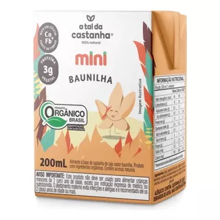 Kit De Leite Vegetal Mini Baunilha 27 Unidades Com 200ml Cada A Tal Da Castanha