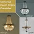 Kaiqi 4 Luces Estilo Imperio Frances, Mini Lampara De Crista