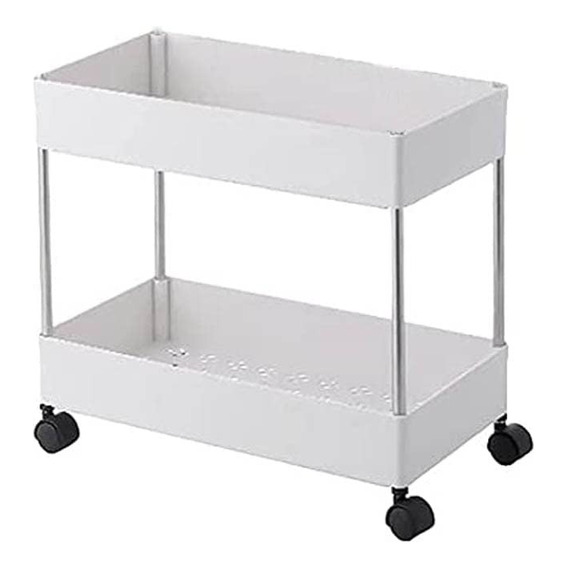 Carrito Organizador 2 Niveles Con Ruedas Multifuncional 36cm