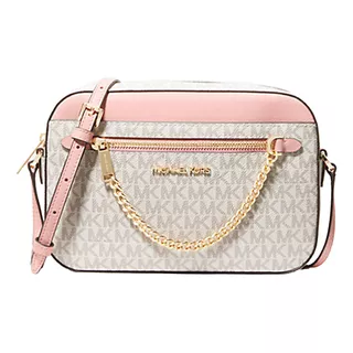 Bolsa Michael Kors Jet Set Large Logo Crossbody Bag Powder Blush 35s1gttc9b