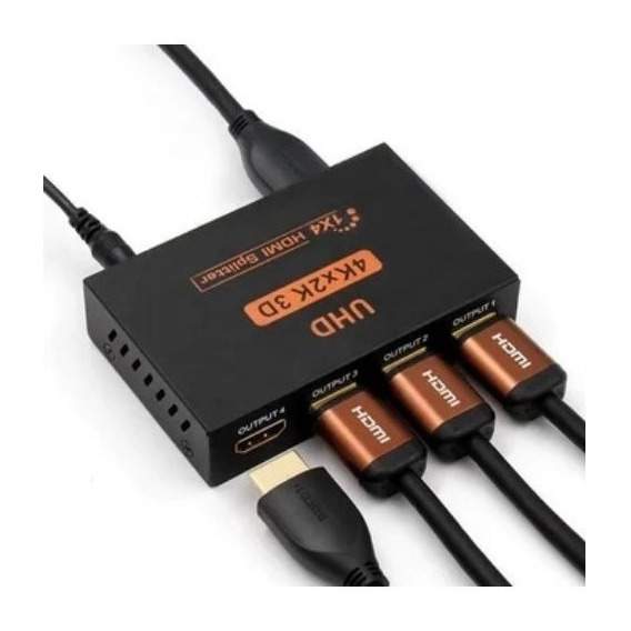 Splitter Hdmi 1x4 4k 2k 1080p Hd 4 Pantallas Duplicador 