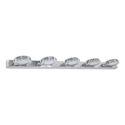 Aplique Led 5 Luces Moderno Cromo 15w Alta Potencia 75cm