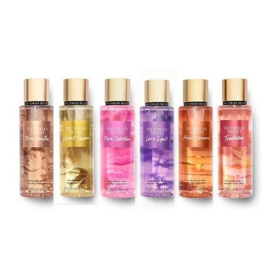 Set Paquete 6 Piezas Victoria's Secret Crema O Body Locion