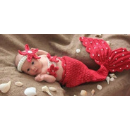 Newborn Sereia De Crochê - Cores - Props Fotografia De Bebês
