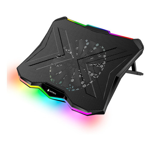 Cooler Para Laptop Gamer Antryx X500 Color Negro Color Del Led Rgb