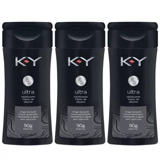 3 Gel Lubrificante Íntimo K-y Ky Silicone Prova D´água Full