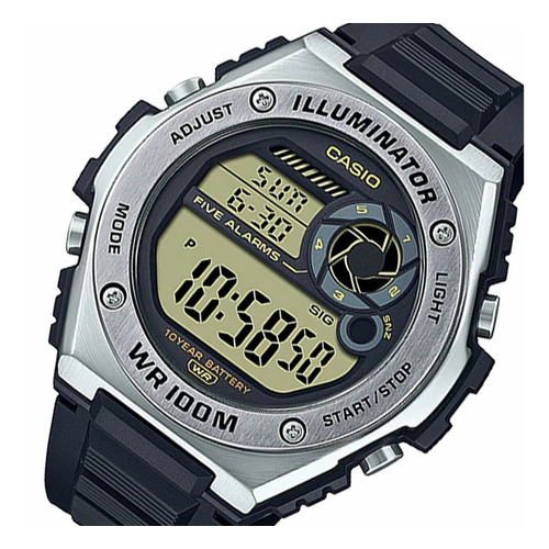 Reloj Casio Mwd-100h-9av 100m Sumergible Mod Granimp