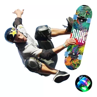 Patineta Skateboard Luces Profesional Grande Adultos Regalos