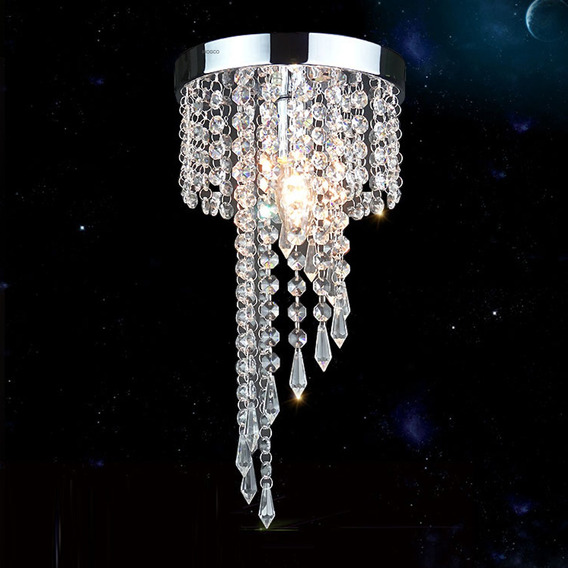 Lámpara Techo Colgante Cristal Moderna Decoración Lujoso E12