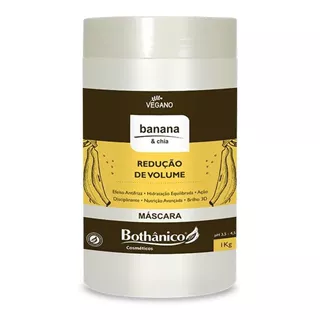 Máscara Banana & Chia Bothânico 1kg Redução De Volume Vegano