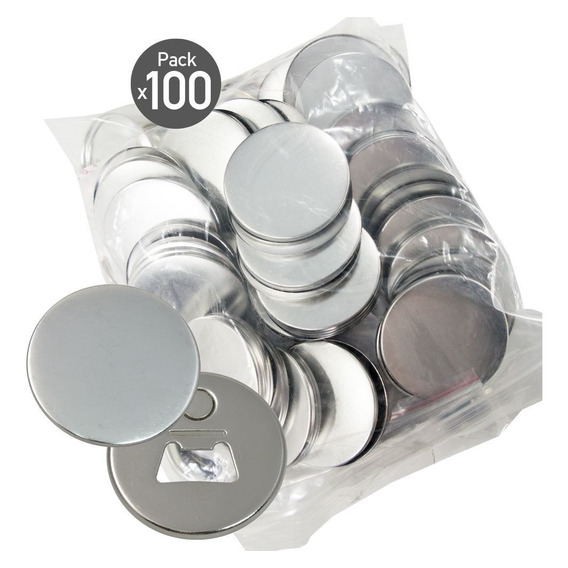 Pins Magnético Destapador P/ Armar 56mm Pack X100 Disershop