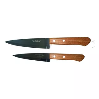 Pack 2 Cuchillos Cocineros 5 Y 7  Tramontina Mango Madera