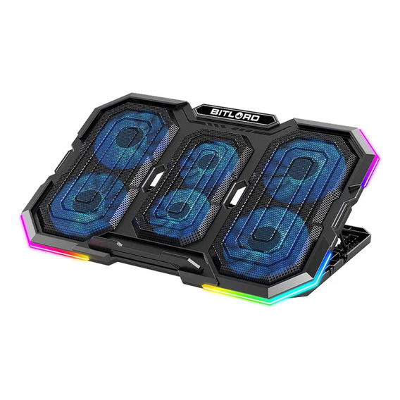 Base Cooler 6 Ventiladores Enfriador Notebook Rgb Bitlord