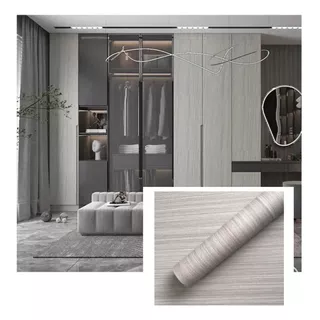 Papel Tapiz Adhesivo Gris Decora Gabinete Puerta  Closset 