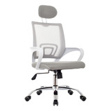 Silla De Oficina Giratoria Bonno Presidente Atlantis Color Gris