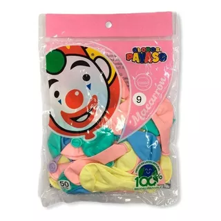 Globos Payaso Macarron No.9 50 Piezas