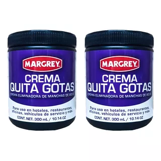 Crema Quita Gotas Vidrio Ventanales 300ml Margrey (2 Piezas)