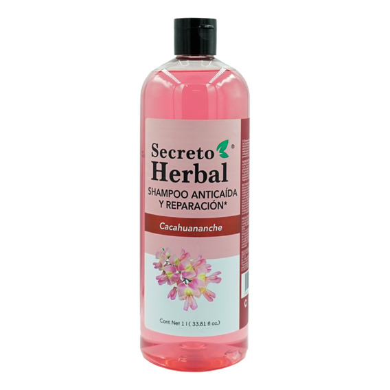  Shampoo Anticaída Y Regenera Cacahuanache Secreto Herbal 1l
