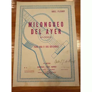 Milonguero Del Ayer Fleury Guitarra Tango Partitura