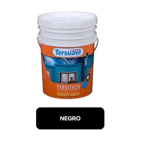 Membrana Liquida Tersitech Tersuave X 10 Kg / Negro