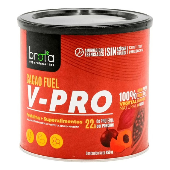 Proteína V-pro Vegana Brota - Cacao Fuel 650grs