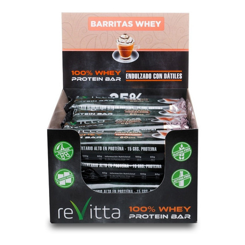 Barras De Proteína Whey Isolate + Cacao + Dátiles (16 Un) Sabor Mokaccino