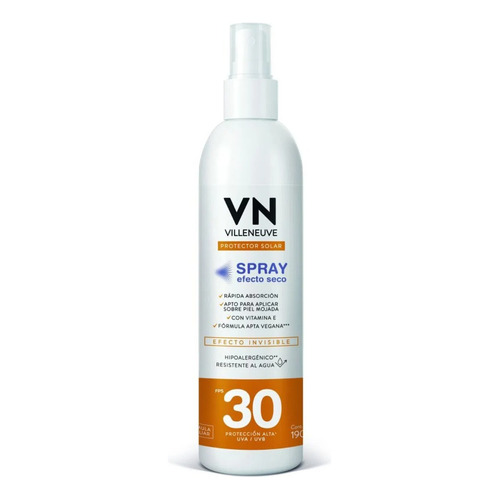 Vn Protector Solar Spray Efecto Seco Fps30 190ml